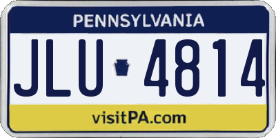 PA license plate JLU4814