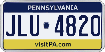 PA license plate JLU4820