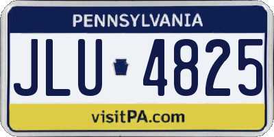 PA license plate JLU4825