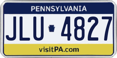 PA license plate JLU4827