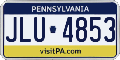 PA license plate JLU4853