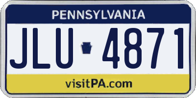 PA license plate JLU4871