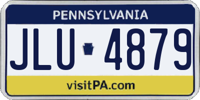 PA license plate JLU4879