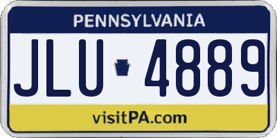 PA license plate JLU4889