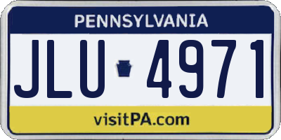 PA license plate JLU4971
