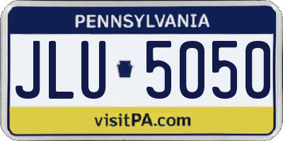 PA license plate JLU5050