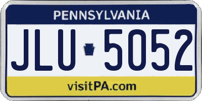 PA license plate JLU5052