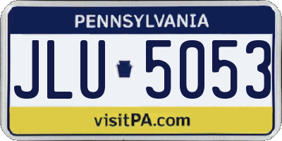 PA license plate JLU5053