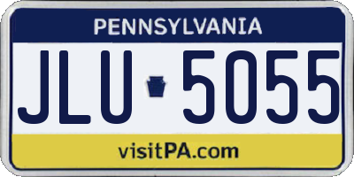 PA license plate JLU5055