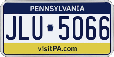 PA license plate JLU5066
