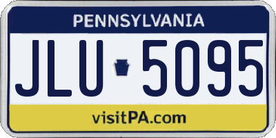 PA license plate JLU5095