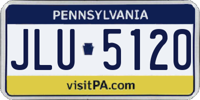 PA license plate JLU5120