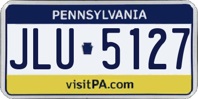 PA license plate JLU5127