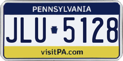 PA license plate JLU5128