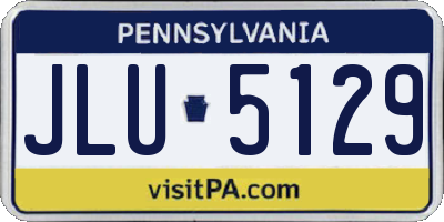 PA license plate JLU5129