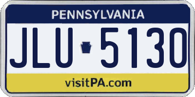 PA license plate JLU5130