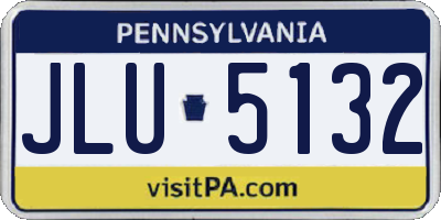 PA license plate JLU5132