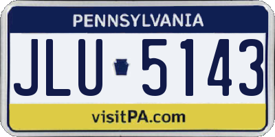 PA license plate JLU5143
