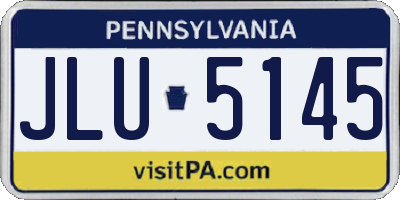 PA license plate JLU5145