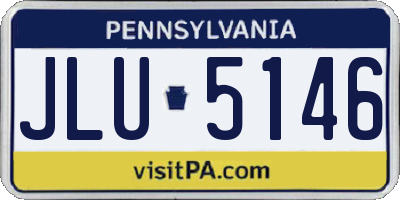 PA license plate JLU5146