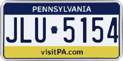 PA license plate JLU5154