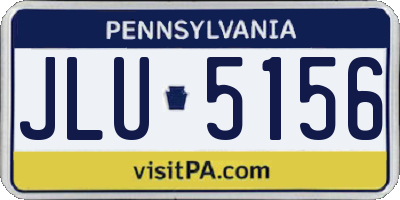 PA license plate JLU5156
