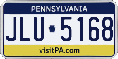 PA license plate JLU5168