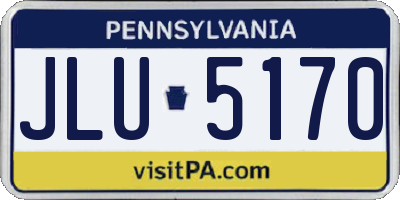 PA license plate JLU5170