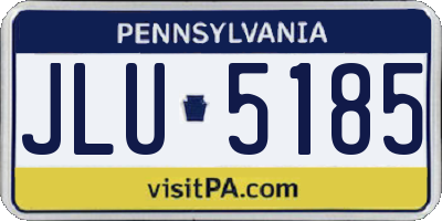 PA license plate JLU5185