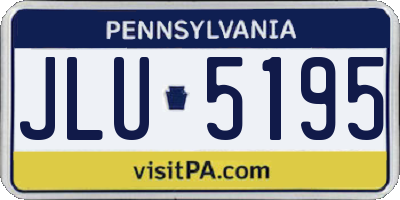 PA license plate JLU5195