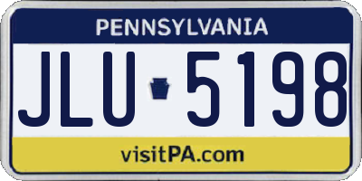 PA license plate JLU5198