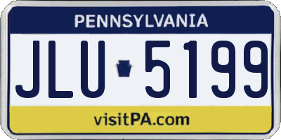 PA license plate JLU5199