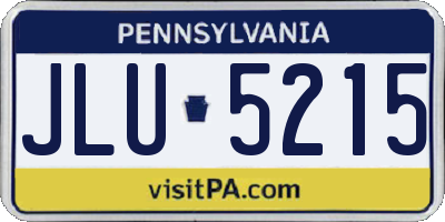 PA license plate JLU5215