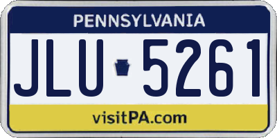 PA license plate JLU5261