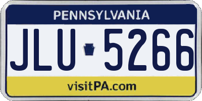 PA license plate JLU5266