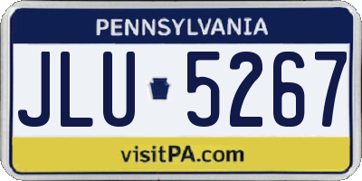 PA license plate JLU5267