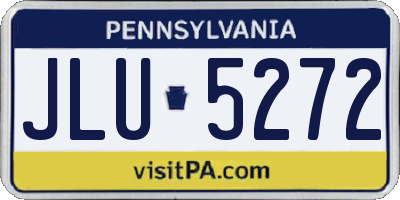 PA license plate JLU5272