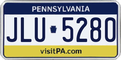 PA license plate JLU5280