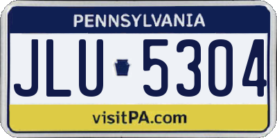PA license plate JLU5304
