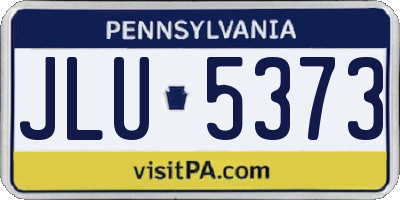 PA license plate JLU5373
