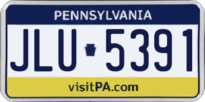 PA license plate JLU5391