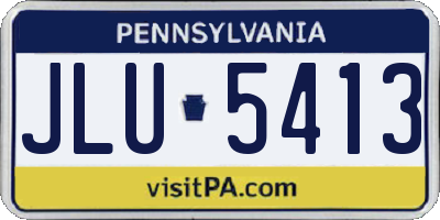 PA license plate JLU5413