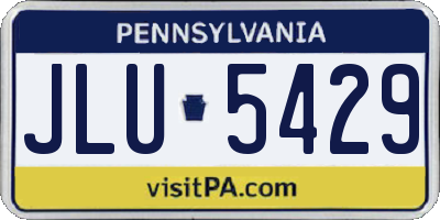 PA license plate JLU5429