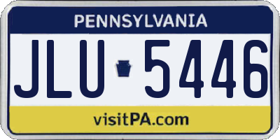 PA license plate JLU5446