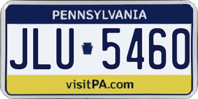 PA license plate JLU5460