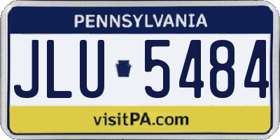 PA license plate JLU5484
