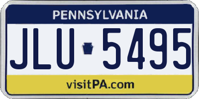 PA license plate JLU5495