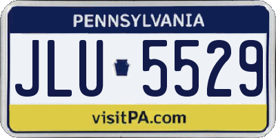 PA license plate JLU5529