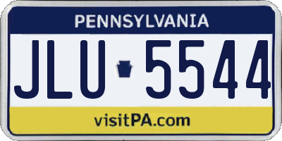 PA license plate JLU5544