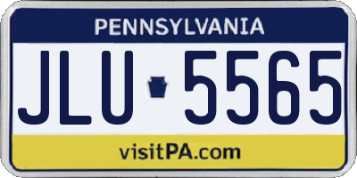 PA license plate JLU5565